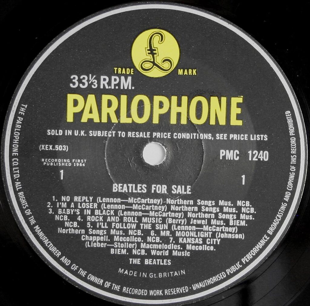 Side A — Beatles For Sale