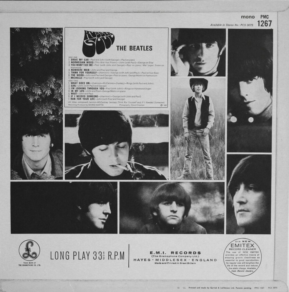 Okładka tył — Rubber Soul