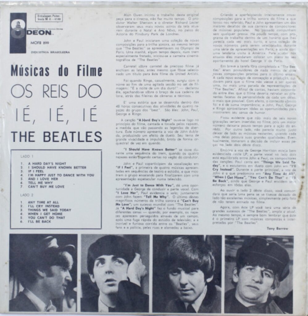 Back sleeve — Os Reis Do Ié, Ié, Ié!