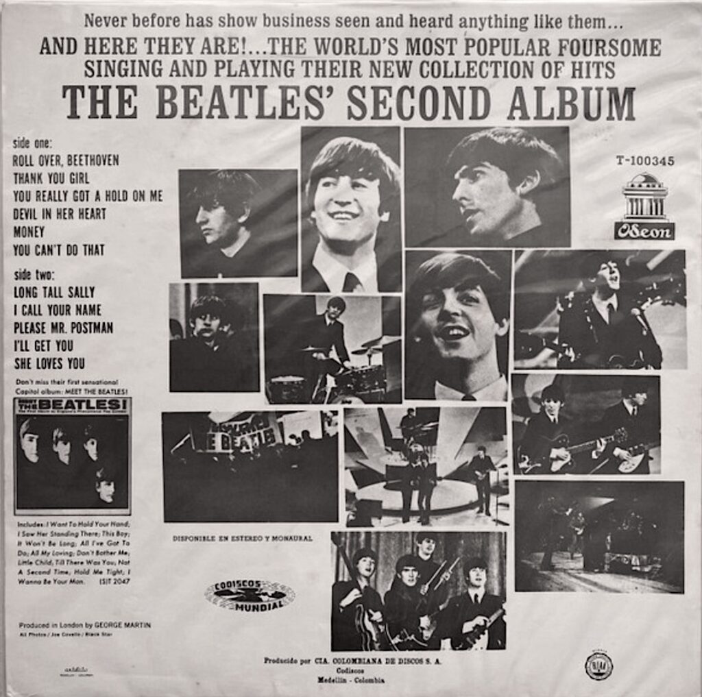Okładka tył — The Beatles’ Second Album