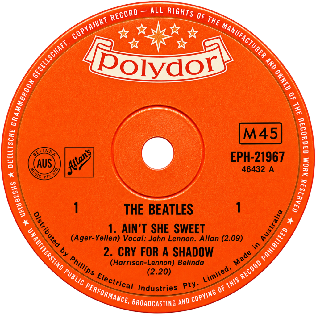 Strona A — THE BEATLES WITH TONY SHERIDAN